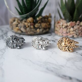Star Wars Millennium Falcon Cufflinks | Groomsmen Cufflinks | Star Wars Wedding | Christmas Gift | Free Velvet Gift Bag