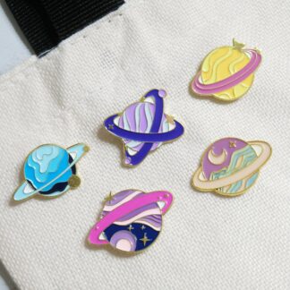 Colourful Galaxy Planet Star Cosmic Space Enamel Pins | Celestial Planet Pins Pins Kawaii Enamel Pins Backpack Pins Christmas Gifts Stocking
