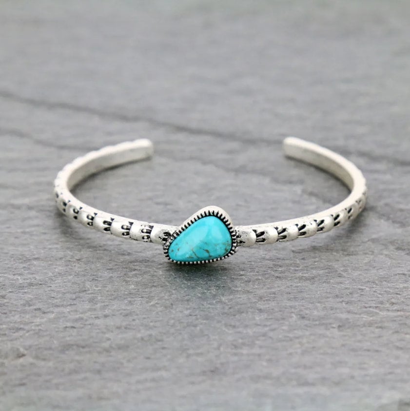 Natural Turquoise "C" Cuff